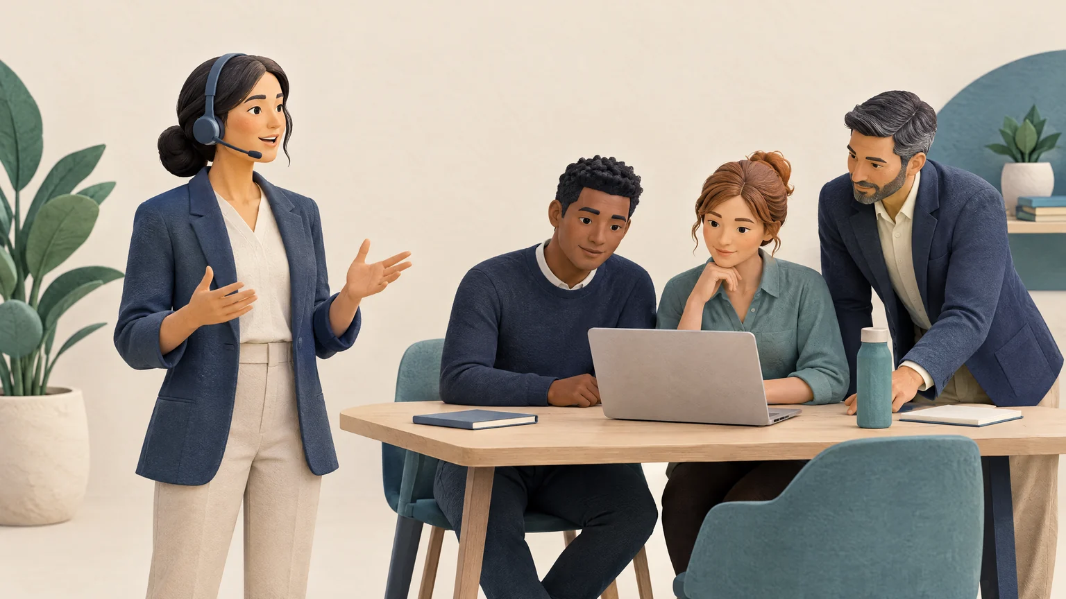New real estate agents practicing their client conversations